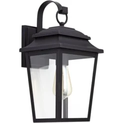 John Timberland Bellis Verde Rustic Outdoor Wall Light Fixture Texturized Black 15 1/4" Clear Glass For Post Exterior Barn Deck House Porch Yard Home -John Timberland GUEST 0027b034 b572 486e 914b 4846975ade54