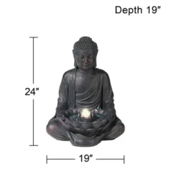 John Timberland Meditating Buddha Zen Bubbler Outdoor Water Fountain With LED Light 24" For Yard Garden Patio Home Deck Porch House Meditation Decor 10 John Timberland Meditating Buddha Zen Bubbler Outdoor Water Fountain With LED Light 24" For Yard Garden Patio Home Deck Porch House Meditation Decor -John Timberland GUEST 006a268f 8df2 427d 9b60 5e737238b6df