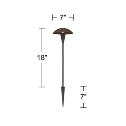 John Timberland Large Mushroom Bronze Finish LED Landscape Path Lights - Set Of 4 -John Timberland GUEST 02836d99 452b 49b6 ae3e 2066b94a40f6