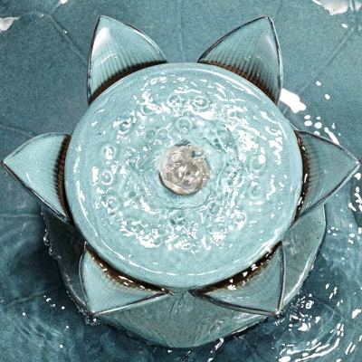 John Timberland Pleasant Pond Modern Bubbler Lotus Flower Outdoor Floor Water Fountain 25 1/4" For Yard Garden Patio Deck Porch House Exterior 3 John Timberland Pleasant Pond Modern Bubbler Lotus Flower Outdoor Floor Water Fountain 25 1/4" For Yard Garden Patio Deck Porch House Exterior - Image 3