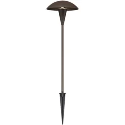 John Timberland Grant 18" High Bronze LED Mushroom Path Lights Set Of 2 -John Timberland GUEST 0878a7d0 0a2a 4ace 9ac6 27327505ca81