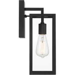 John Timberland Titan Modern Outdoor Wall Light Fixtures Set Of 2 Mystic Black 14 1/4" Clear Glass For Post Exterior Barn Deck House Porch Yard Patio -John Timberland GUEST 08852a10 2ade 4fdf a9ac edfca79ea1c7