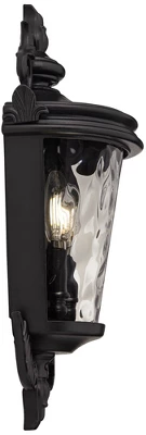 John Timberland Casa Marseille Vintage Rustic Outdoor Wall Light Fixture Textured Black Scroll 17" Clear Hammered Glass For Post Exterior Barn Deck 5 John Timberland Casa Marseille Vintage Rustic Outdoor Wall Light Fixture Textured Black Scroll 17" Clear Hammered Glass For Post Exterior Barn Deck - Image 5