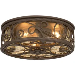 John Timberland Casa Seville Rustic Farmhouse Flush Mount Outdoor Ceiling Light Fixture Dark Walnut 4 1/2" Champagne Water Glass For Post Exterior -John Timberland GUEST 1039afca d1d7 4480 9aef d1e6fc049aa7