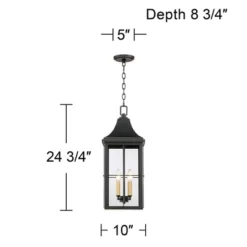 John Timberland Sunderland Vintage Outdoor Hanging Light Black Gold 24 3/4" Clear Glass Panels For Post Exterior Barn Deck House Porch Yard Patio Home 13 John Timberland Sunderland Vintage Outdoor Hanging Light Black Gold 24 3/4" Clear Glass Panels For Post Exterior Barn Deck House Porch Yard Patio Home -John Timberland GUEST 1432f094 f020 422f 8e96 187d4edbc017