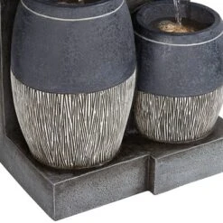 John Timberland Mendit Rustic Cascading 2-Jar Outdoor Wall Floor Water Fountain With LED Light 29" For Yard Garden Patio Home Deck Lawn 11 John Timberland Mendit Rustic Cascading 2-Jar Outdoor Wall Floor Water Fountain With LED Light 29" For Yard Garden Patio Home Deck Lawn -John Timberland GUEST 143f0ad7 9d62 4751 943d 4cdee7a3e08f