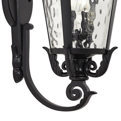 John Timberland Casa Marseille Vintage Rustic Outdoor Wall Light Fixture Textured Black 36" Clear Hammered Glass For Post Exterior Barn Deck House 3 John Timberland Casa Marseille Vintage Rustic Outdoor Wall Light Fixture Textured Black 36" Clear Hammered Glass For Post Exterior Barn Deck House - Image 3
