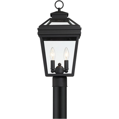 John Timberland Stratton Street Vintage Outdoor Post Light Textured Black 18 1/2" Clear Glass For Exterior Barn Deck House Porch Yard Patio Outside 2 John Timberland Stratton Street Vintage Outdoor Post Light Textured Black 18 1/2" Clear Glass For Exterior Barn Deck House Porch Yard Patio Outside - Image 2