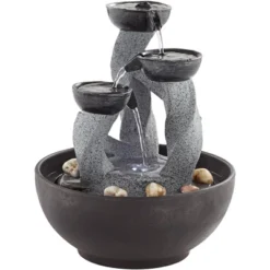John Timberland Three Twist Column Modern Zen Cascading Bowls Indoor Tabletop Water Fountain With LED Light 11" For Table Office Desk Home Bedroom 9 John Timberland Three Twist Column Modern Zen Cascading Bowls Indoor Tabletop Water Fountain With LED Light 11" For Table Office Desk Home Bedroom -John Timberland GUEST 2452b8f4 3141 4701 abc3 f30f76aadb31
