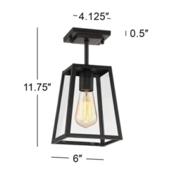 John Timberland Arrington Modern Semi Flush Mount Outdoor Ceiling Light Mystic Black 11 3/4" Clear Glass For Post Exterior Barn Deck House Porch Yard 10 John Timberland Arrington Modern Semi Flush Mount Outdoor Ceiling Light Mystic Black 11 3/4" Clear Glass For Post Exterior Barn Deck House Porch Yard -John Timberland GUEST 27ab3b18 5d6e 4625 b26a ec941bd5ce39