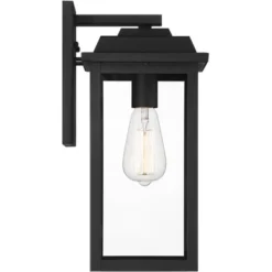 John Timberland Eastcrest Modern Outdoor Wall Light Fixture Textured Black 15 1/4" Clear Glass Panels For Post Exterior Barn Deck House Porch Yard -John Timberland GUEST 27e3665a a7c3 4998 b0ba 529f7ea87983