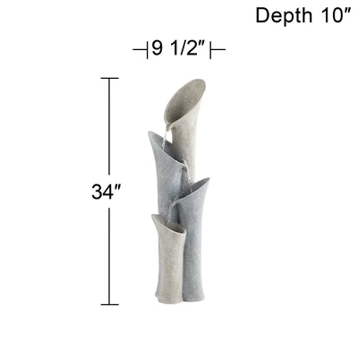 John Timberland Bell Modern Zen 4 Tier Cascading Outdoor Floor Water Fountain 34" For Yard Garden Patio Home Deck Porch House Exterior Balcony Roof 6 John Timberland Bell Modern Zen 4 Tier Cascading Outdoor Floor Water Fountain 34" For Yard Garden Patio Home Deck Porch House Exterior Balcony Roof - Image 6