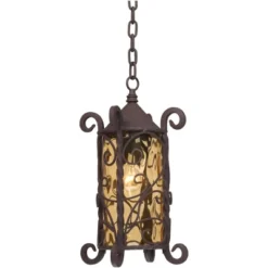 John Timberland Casa Seville Vintage Rustic Outdoor Hanging Light Dark Walnut Scroll 15" Champagne Water Glass For Post Exterior Barn Deck House Porch -John Timberland GUEST 2d3b5c60 56e4 4130 b671 d9b73fdfc8f8