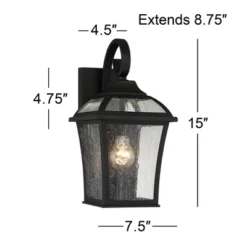John Timberland Mosconi Rustic Outdoor Wall Lights Fixture Set Of 2 Textured Black 15" Clear Seedy Glass For Post Exterior Barn Deck House Porch Yard 13 John Timberland Mosconi Rustic Outdoor Wall Lights Fixture Set Of 2 Textured Black 15" Clear Seedy Glass For Post Exterior Barn Deck House Porch Yard -John Timberland GUEST 2dcdfe0d 1b11 461f 947f 932df6bc576e