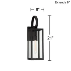 John Timberland Modern Outdoor Wall Light Fixture Deep Black 21" Clear Glass For Post Exterior Barn Deck House Porch Yard Patio -John Timberland GUEST 2e32ccb2 5abe 41d9 81dd c67aebb2b6f4
