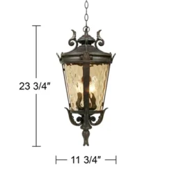 John Timberland Casa Marseille Rustic Vintage Flush Mount Outdoor Hanging Light Bronze Scroll 23 3/4" Champagne Hammered Glass For Post Exterior Barn 11 John Timberland Casa Marseille Rustic Vintage Flush Mount Outdoor Hanging Light Bronze Scroll 23 3/4" Champagne Hammered Glass For Post Exterior Barn -John Timberland GUEST 2f9bf482 8de0 427d 8159 52b23c514468