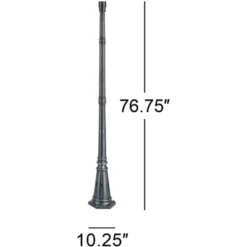 John Timberland Hepworth Vintage Post Light Pole And Cap Base Dark Bronze 76 3/4" For Exterior Barn Deck House Porch Yard Patio Home Garage Outside -John Timberland GUEST 32ab79b1 bdd9 4cab 8344 f2a426b73bc4