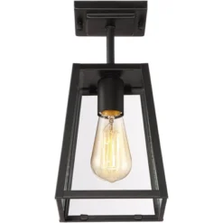 John Timberland Arrington Modern Semi Flush Mount Outdoor Ceiling Light Mystic Black 11 3/4" Clear Glass For Post Exterior Barn Deck House Porch Yard 9 John Timberland Arrington Modern Semi Flush Mount Outdoor Ceiling Light Mystic Black 11 3/4" Clear Glass For Post Exterior Barn Deck House Porch Yard -John Timberland GUEST 337ad758 6105 480f 8c12 0e399bd97ff7