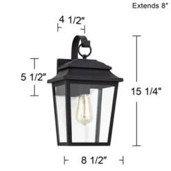 John Timberland Bellis Verde Rustic Outdoor Wall Light Fixture Texturized Black 15 1/4" Clear Glass For Post Exterior Barn Deck House Porch Yard Home -John Timberland GUEST 33d82e42 28a2 4821 a169 fc27d8b5154b