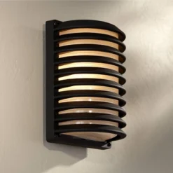 John Timberland Modern Outdoor Wall Light Fixtures Set Of 2 Black Grid 10" Frosted Glass For Post Exterior Barn Deck House Porch Yard Posts Patio Home 13 John Timberland Modern Outdoor Wall Light Fixtures Set Of 2 Black Grid 10" Frosted Glass For Post Exterior Barn Deck House Porch Yard Posts Patio Home -John Timberland GUEST 381c3af4 36b0 440a 8162 7a4e07acb7dd