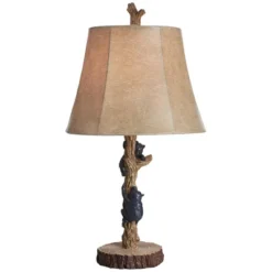 John Timberland Climbing Bears Rustic Accent Table Lamps 22 1/2" High Set Of 2 Brown Faux Wood With USB Charging Port Faux Leather Shade For Desk 15 John Timberland Climbing Bears Rustic Accent Table Lamps 22 1/2" High Set Of 2 Brown Faux Wood With USB Charging Port Faux Leather Shade For Desk -John Timberland GUEST 38e0bcf3 e479 46b5 9cda 4bd12d04d000