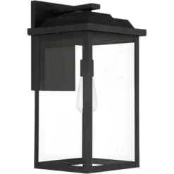 John Timberland Eastcrest Modern Outdoor Wall Light Fixture Textured Black 20 1/2" Clear Glass Panels For Post Exterior Barn Deck House Porch Patio -John Timberland GUEST 38e22a7e d58e 4738 aca1 095bcf88b1e6
