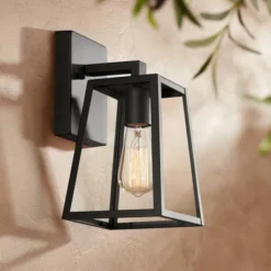 John Timberland Arrington Modern Outdoor Wall Light Fixture Mystic Black 10 3/4" Clear Glass For Post Exterior Barn Deck House Porch Yard Posts Patio