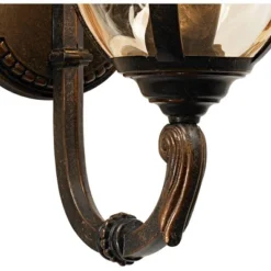 John Timberland Bellagio Vintage Rustic Outdoor Wall Light Fixture Veranda Bronze Upbridge 16 1/2" Champagne Glass For Post Exterior Barn Deck House -John Timberland GUEST 41723024 91c0 4ae7 b9f4 b0d96453b5c8