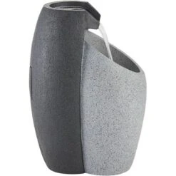 John Timberland Modern Outdoor Floor Water Fountain With Light LED 25" High Waterfall For Yard Garden Patio Deck Home -John Timberland GUEST 41c6285e 6e21 486f b3d8 fdc42876ac40