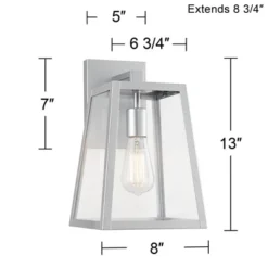 John Timberland Arrington Modern Outdoor Wall Light Fixtures Set Of 2 Silver Metal 13" Clear Glass For Post Exterior Barn Deck House Porch Yard Posts 13 John Timberland Arrington Modern Outdoor Wall Light Fixtures Set Of 2 Silver Metal 13" Clear Glass For Post Exterior Barn Deck House Porch Yard Posts -John Timberland GUEST 43c89a2f 91d1 4f5f 982b 283daf80f9b5