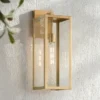 John Timberland Titan Modern Outdoor Wall Light Fixture Soft Gold 20 1/4" Clear Glass For Post Exterior Barn Deck House Porch Yard Posts Patio Home