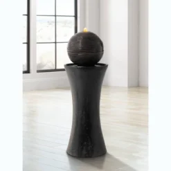 John Timberland Dark Sphere Modern Zen Bubbler Pillar Outdoor Floor Water Fountain With LED Light 30" For Yard Garden Patio Home Deck Porch Exterior 11 John Timberland Dark Sphere Modern Zen Bubbler Pillar Outdoor Floor Water Fountain With LED Light 30" For Yard Garden Patio Home Deck Porch Exterior -John Timberland GUEST 46a6951f 07f1 47c9 ab81 97bd36bae78d