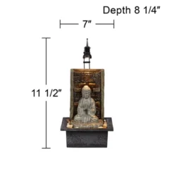 John Timberland Namaste Buddha Zen Waterfall Indoor Tabletop Water Fountain With LED Light 11 1/2" For Table Office Desk Home Bedroom Meditation -John Timberland GUEST 49ae1e77 02d4 4175 8439 5166e7de0704