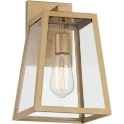 John Timberland Arrington Modern Outdoor Wall Light Fixture Soft Gold Metal 13" Clear Glass For Post Exterior Barn Deck House Porch Yard Posts Patio -John Timberland GUEST 4d64d6a4 07a3 47a9 84da 7be19ab990d7