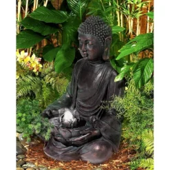 John Timberland Meditating Buddha Zen Bubbler Outdoor Water Fountain With LED Light 24" For Yard Garden Patio Home Deck Porch House Meditation Decor 11 John Timberland Meditating Buddha Zen Bubbler Outdoor Water Fountain With LED Light 24" For Yard Garden Patio Home Deck Porch House Meditation Decor -John Timberland GUEST 4ea72a47 c5f1 491f 972e 87adad30c545