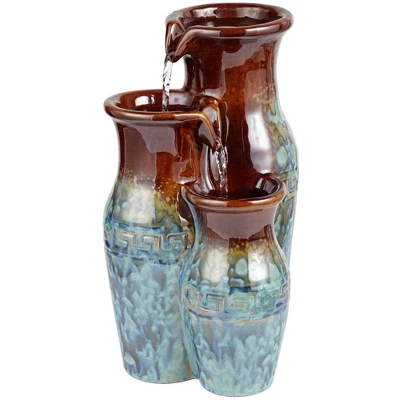 John Timberland Zen Indoor Tabletop Water Fountain 11 1/2" High Mediterranean Jar Cascading For Table Desk Office Home Bedroom 3 John Timberland Zen Indoor Tabletop Water Fountain 11 1/2" High Mediterranean Jar Cascading For Table Desk Office Home Bedroom - Image 3
