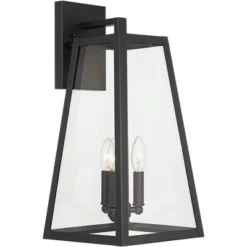 John Timberland Arrington Modern Outdoor Wall Light Fixture Mystic Black Metal 20" Clear Glass For Post Exterior Barn Deck House Porch Yard Posts Home -John Timberland GUEST 4fae71b7 bac8 4e22 b066 763f4e1a0fc0
