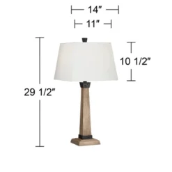 John Timberland Buchan Rustic Farmhouse Table Lamps 29 1/2" Tall Set Of 2 Faux Wood Oatmeal Square Shade For Bedroom Living Room Bedside Nightstand 11 John Timberland Buchan Rustic Farmhouse Table Lamps 29 1/2" Tall Set Of 2 Faux Wood Oatmeal Square Shade For Bedroom Living Room Bedside Nightstand -John Timberland GUEST 4fc8d527 9aec 43f6 873a 52180bd61729