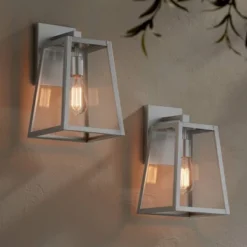 John Timberland Arrington Modern Outdoor Wall Light Fixtures Set Of 2 Silver Metal 13" Clear Glass For Post Exterior Barn Deck House Porch Yard Posts 12 John Timberland Arrington Modern Outdoor Wall Light Fixtures Set Of 2 Silver Metal 13" Clear Glass For Post Exterior Barn Deck House Porch Yard Posts -John Timberland GUEST 50f26c44 992a 4dde baab 79e111e929fd