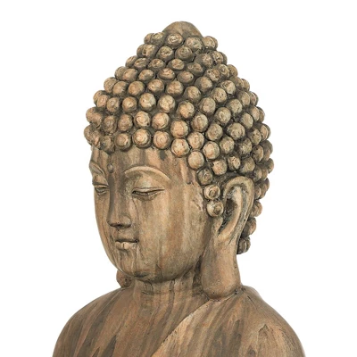 John Timberland Sitting Buddha Statue Sculpture Zen Decor Outdoor Garden Front Porch Patio Yard Outside Weathered Light Sandstone Finish 29 1/2" Tall 3 John Timberland Sitting Buddha Statue Sculpture Zen Decor Outdoor Garden Front Porch Patio Yard Outside Weathered Light Sandstone Finish 29 1/2" Tall - Image 3