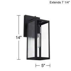 John Timberland Titan Modern Outdoor Wall Light Fixtures Set Of 2 Mystic Black Dusk To Dawn 14" Clear Glass For Post Exterior Barn Deck 13 John Timberland Titan Modern Outdoor Wall Light Fixtures Set Of 2 Mystic Black Dusk To Dawn 14" Clear Glass For Post Exterior Barn Deck -John Timberland GUEST 59e5319f e42b 4b40 a381 95f864d6ad6a