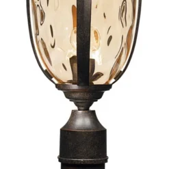 John Timberland Bellagio Rustic Outdoor Post Light Veranda Bronze 21" Hammered Glass For Exterior Barn Deck Post Light House Porch Yard Patio Home -John Timberland GUEST 5c7804b5 549a 4d2e 94ed 69cbe2935336