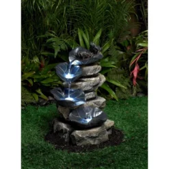 John Timberland Frog And Four Lily Pad Rustic Cascading Outdoor Floor Water Fountain With LED Light 21" For Yard Garden Patio Home Deck Porch Exterior 9 John Timberland Frog And Four Lily Pad Rustic Cascading Outdoor Floor Water Fountain With LED Light 21" For Yard Garden Patio Home Deck Porch Exterior -John Timberland GUEST 5e31676c 85cf 4e75 951c ecc2448287b4