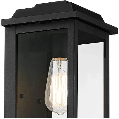 John Timberland Eastcrest Modern Outdoor Wall Light Fixture Textured Black 14" Clear Glass Panels For Post Exterior Barn Deck House Porch Yard Patio 2 John Timberland Eastcrest Modern Outdoor Wall Light Fixture Textured Black 14" Clear Glass Panels For Post Exterior Barn Deck House Porch Yard Patio - Image 2