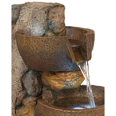 John Timberland Ashmill Urn Rustic Cascading Outdoor Floor Water Fountain With LED Light 29" For Yard Garden Patio Deck Porch Exterior Balcony 2 John Timberland Ashmill Urn Rustic Cascading Outdoor Floor Water Fountain With LED Light 29" For Yard Garden Patio Deck Porch Exterior Balcony - Image 2