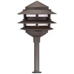 John Timberland Pagoda 12-Piece Complete Outdoor LED Landscape Lighting Set