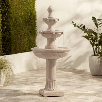 John Timberland Stafford Rustic 3 Tier Cascading Bubbler Outdoor Floor Water Fountain 48" For Yard Garden Patio Home Deck Porch House Exterior Balcony 1 John Timberland Stafford Rustic 3 Tier Cascading Bubbler Outdoor Floor Water Fountain 48" For Yard Garden Patio Home Deck Porch House Exterior Balcony