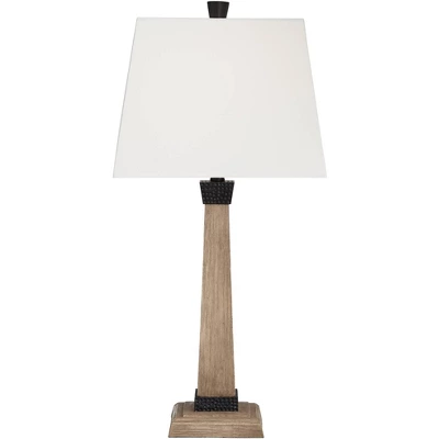 John Timberland Buchan Rustic Farmhouse Table Lamps 29 1/2" Tall Set Of 2 Faux Wood Oatmeal Square Shade For Bedroom Living Room Bedside Nightstand 5 John Timberland Buchan Rustic Farmhouse Table Lamps 29 1/2" Tall Set Of 2 Faux Wood Oatmeal Square Shade For Bedroom Living Room Bedside Nightstand - Image 5