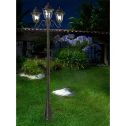 John Timberland Hepworth Vintage Rustic Outdoor Post Light And Cap Base Veranda Bronze 76 3/4" For Post Exterior Barn Deck House Porch Yard Patio Home -John Timberland GUEST 6db7cfce c24a 4a60 97a7 f7db5d0c1777