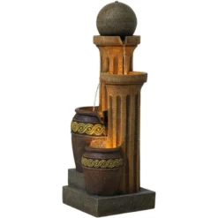 John Timberland Sphere Jugs And Column Rustic Cascading Outdoor Floor Water Fountain With LED Light 50" For Yard Garden Patio Home Deck Porch House 13 John Timberland Sphere Jugs And Column Rustic Cascading Outdoor Floor Water Fountain With LED Light 50" For Yard Garden Patio Home Deck Porch House -John Timberland GUEST 6dddcb5b 1a39 4a85 a1e3 2838a9363d2c